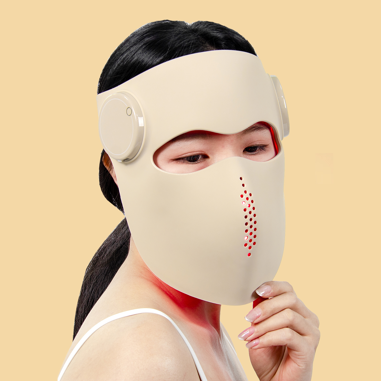 SUNSRED Professional 5D Red Light Therapy Mask 1064nm for Anti-Aging Skin Rejuvenation Medical LED Facial Beauty Device for Spa