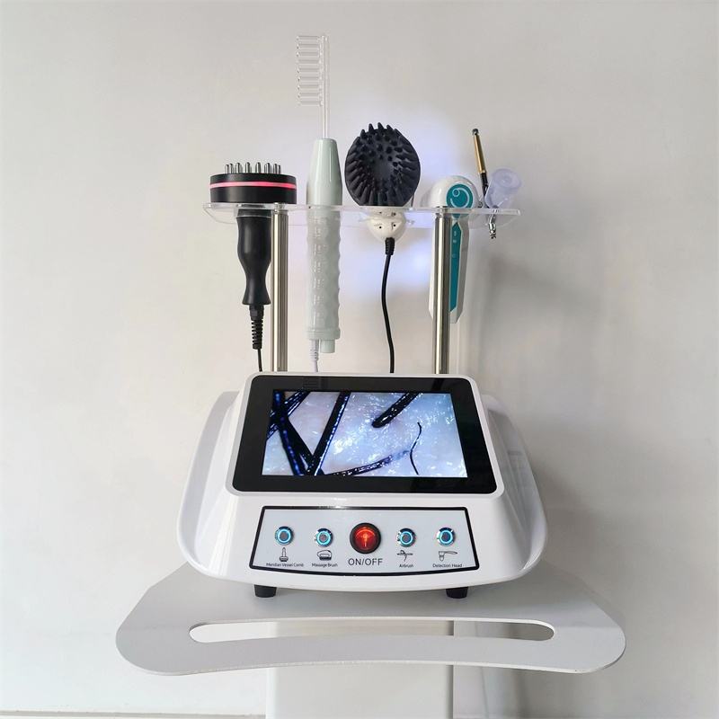 5 in 1 Hair Loss Treatment Scalp Head Scalp Massager Skin Hair Follicle and Scalp Analyzer Scanner Machine