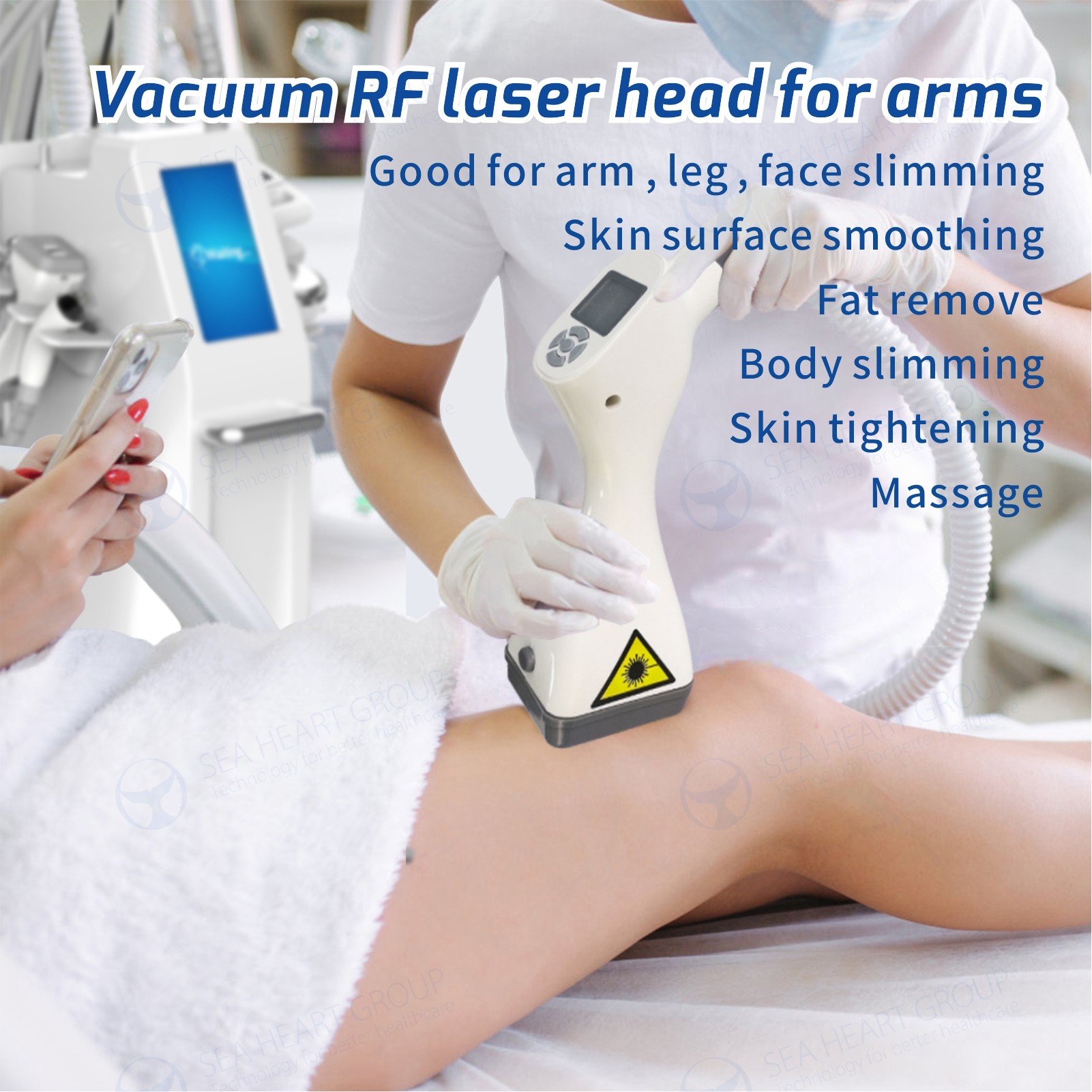 Lipolysis Machine 3in1 RF Vacuum LED Slimming Beauty Device Standing for Body Face Eyes Weight Loss