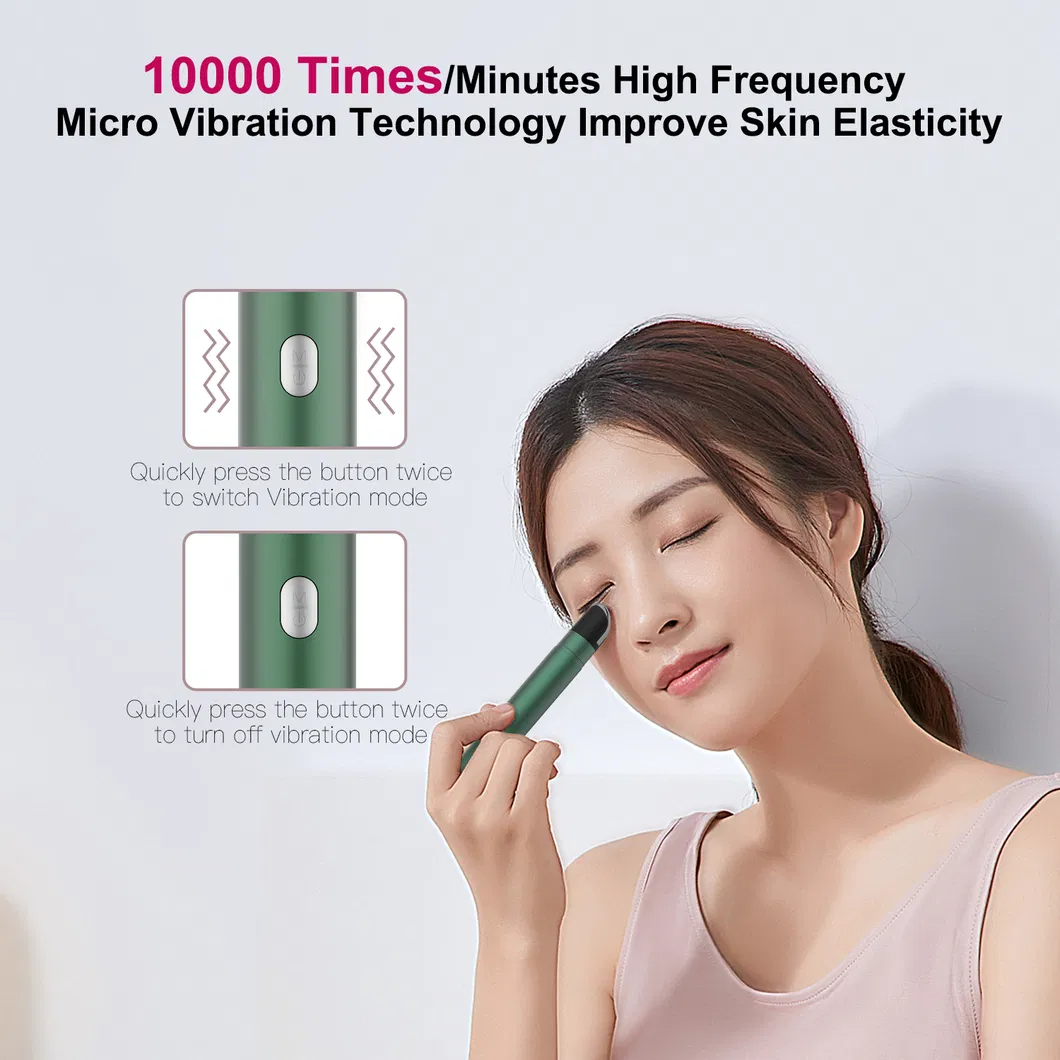 Handheld Red LED Light Electric Smart Eye Massager Beauty Device with Vibration Heating