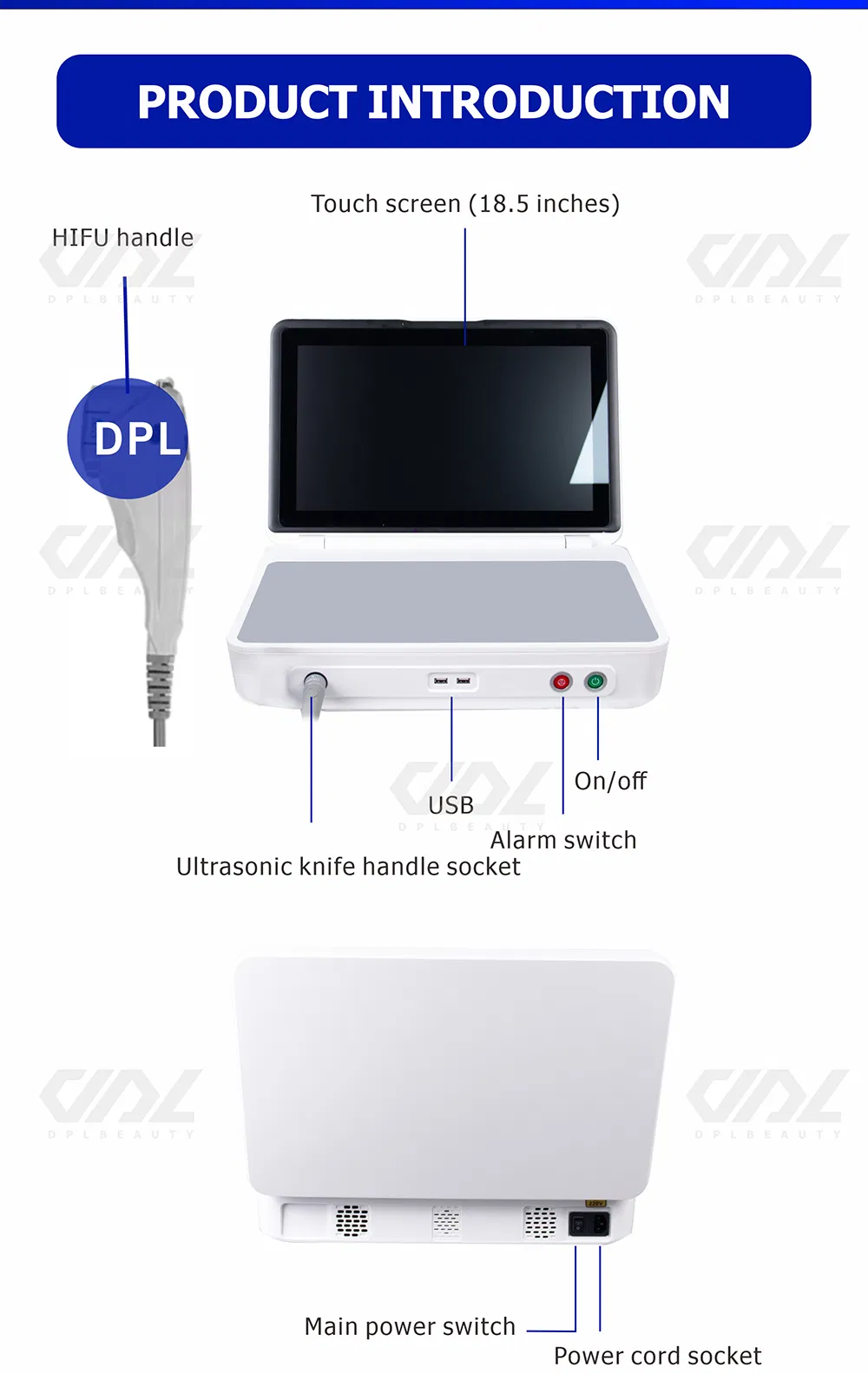 HiFi 2.0 Skin Rejuvenation Wrinkle Removal Face Lift 2400 Shoots Cartridge Anti-Aging Hefu Beauty Device