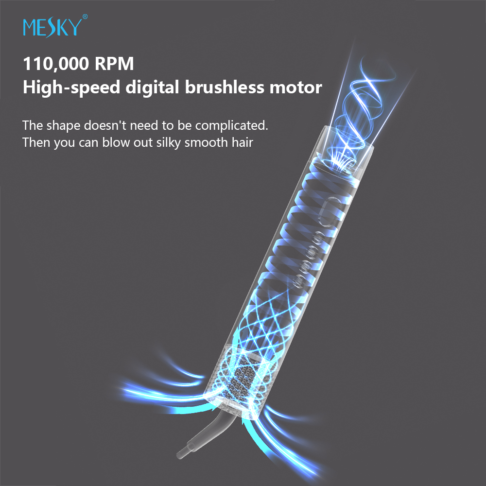 MESKY New Style Airstyler 10 In 1 Electric Hair Dryer Volumizer Hot Air Brush One-Step Ionic Styler With French Language