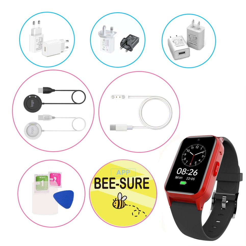 Beauty design IP67 waterproof smart 4G GPS electronic tracking watch device with HR BP body temperature monitoring Y6Pro