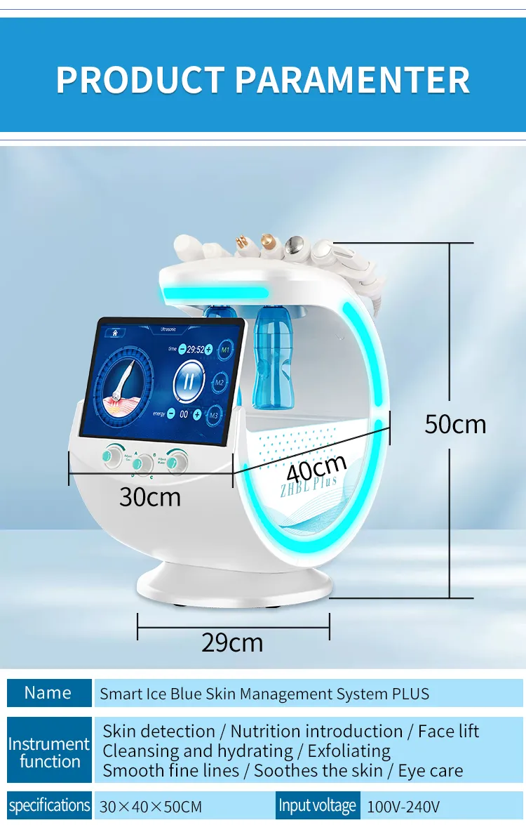 7 in 1 Hydra Professional Facial Treatment Deep Cleaning Machine Beauty Salon Device