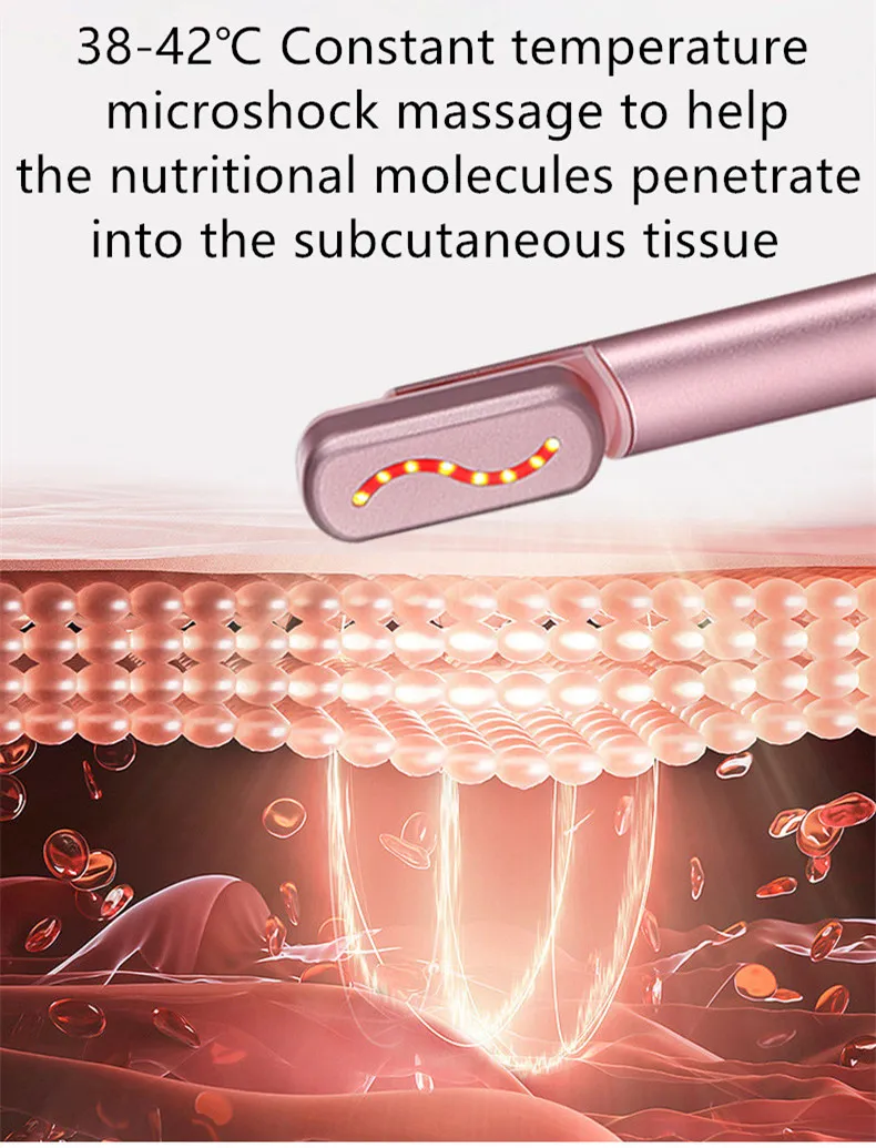 EMS Microcurrent Winkle Removal Red Light Therapy Eye Beauty Device