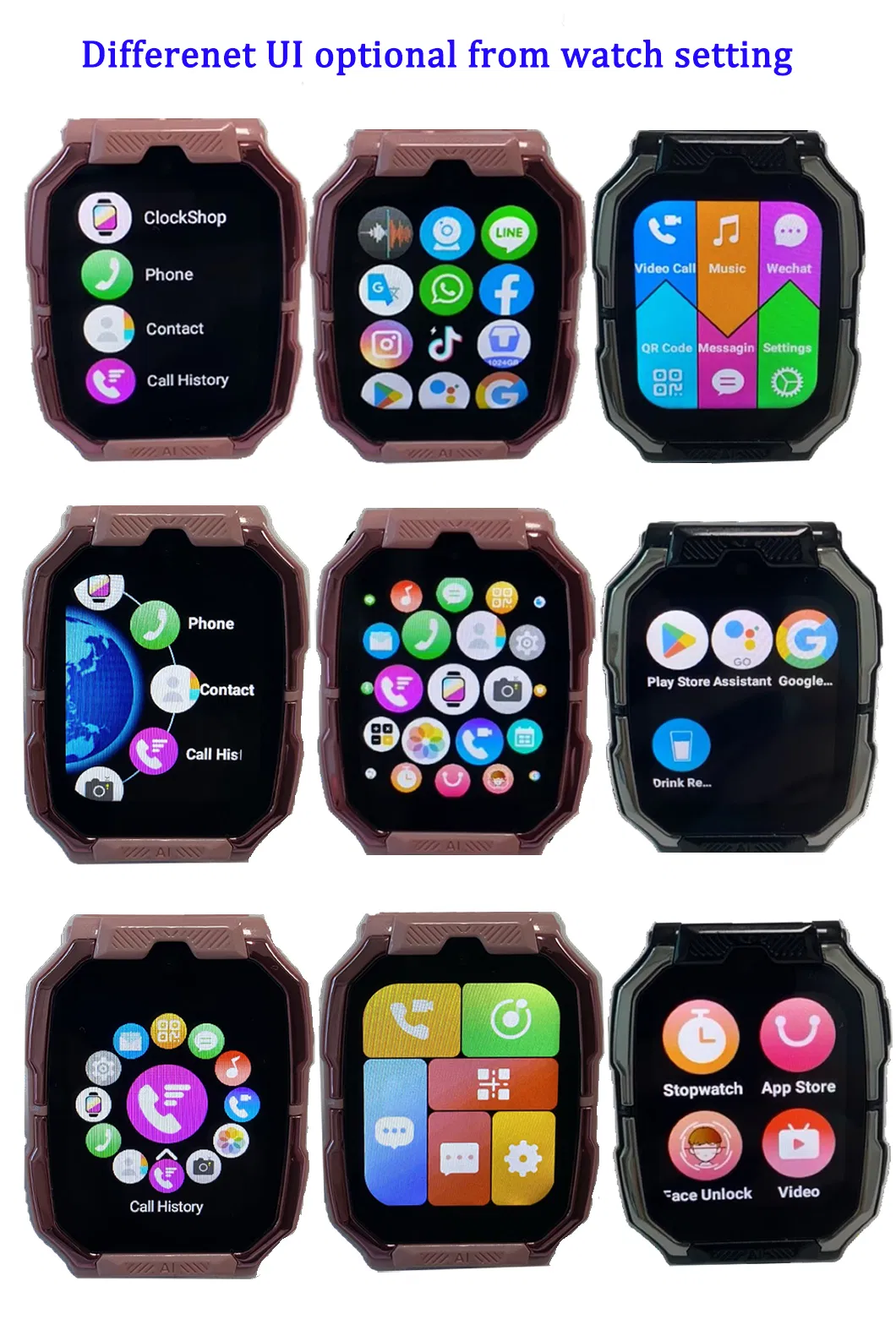 Kids GPS watch system interface
