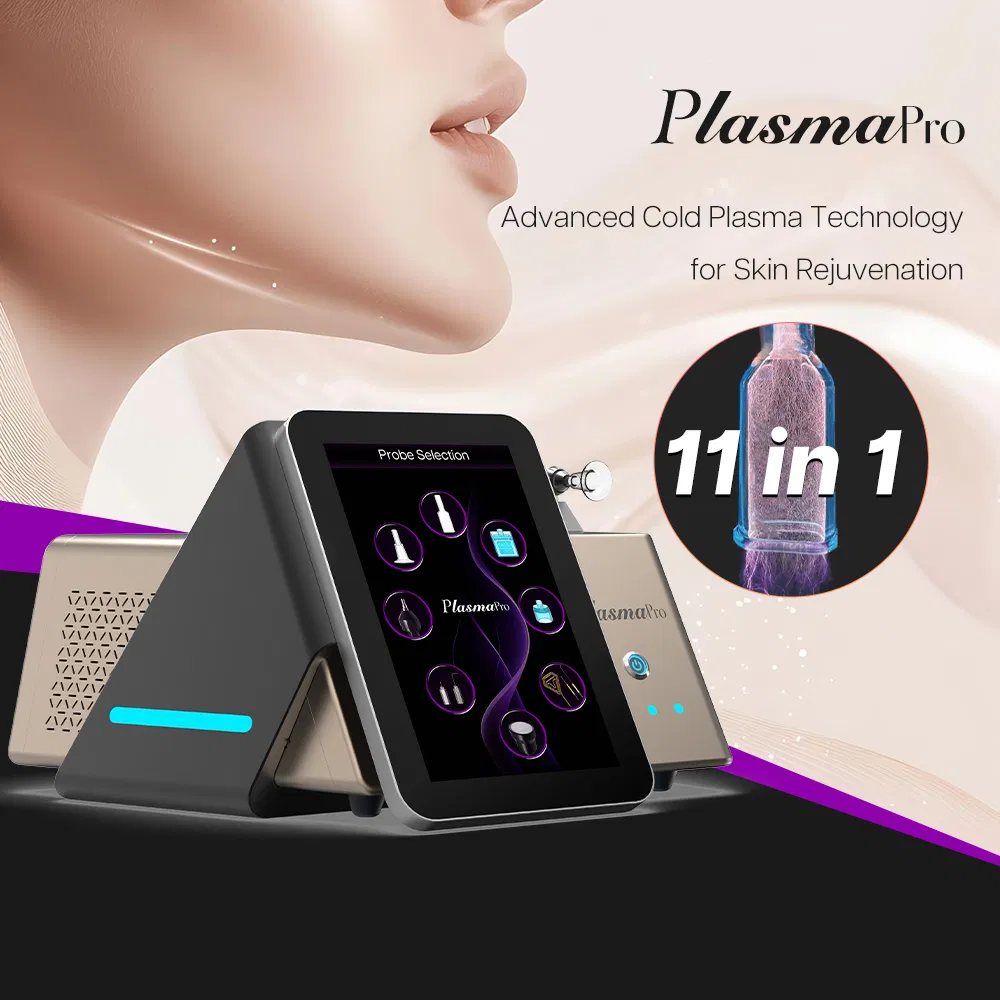 Professional Portable Beauty Equipment fusion 11 in 1 Cold Plasma Machine Facial Device for Scar Removal Skin Rejuvenation Anti-Aging Collagen