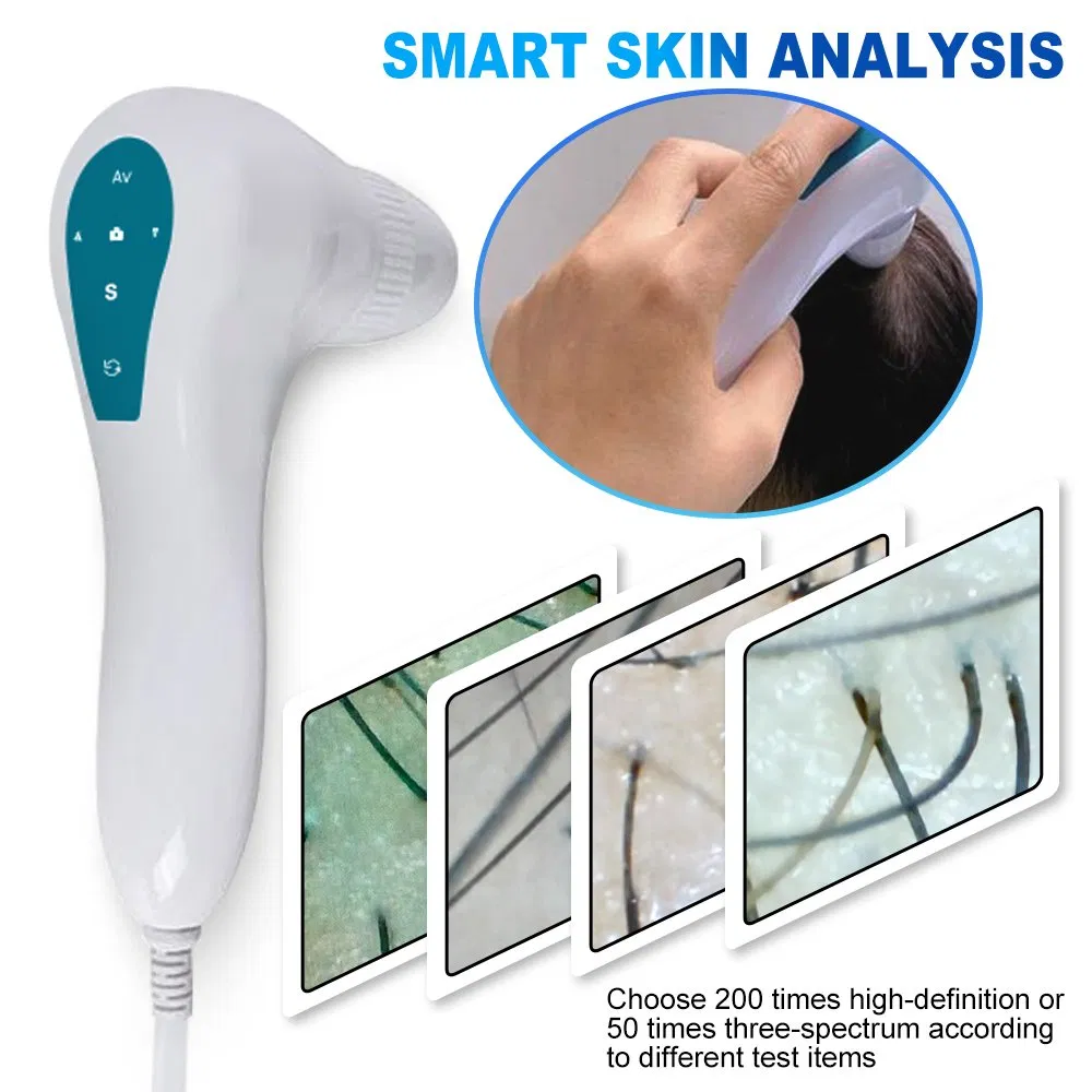 Professional Touchscreen Body Relax Scalp Detection 7 in 1 Scalp Massage Analyzer High Frequency Device Use for Beauty Salon