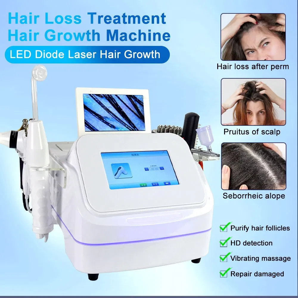 Professional Touchscreen Body Relax Scalp Detection 7 in 1 Scalp Massage Analyzer High Frequency Device Use for Beauty Salon
