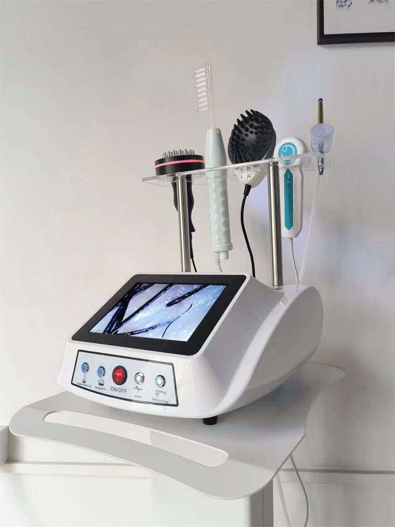 5 in 1 Hair Loss Treatment Scalp Head Scalp Massager Skin Hair Follicle and Scalp Analyzer Scanner Machine