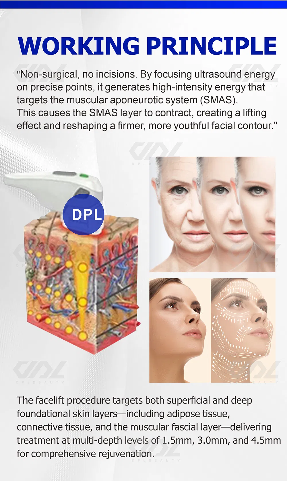 HiFi 2.0 Skin Rejuvenation Wrinkle Removal Face Lift 2400 Shoots Cartridge Anti-Aging Hefu Beauty Device