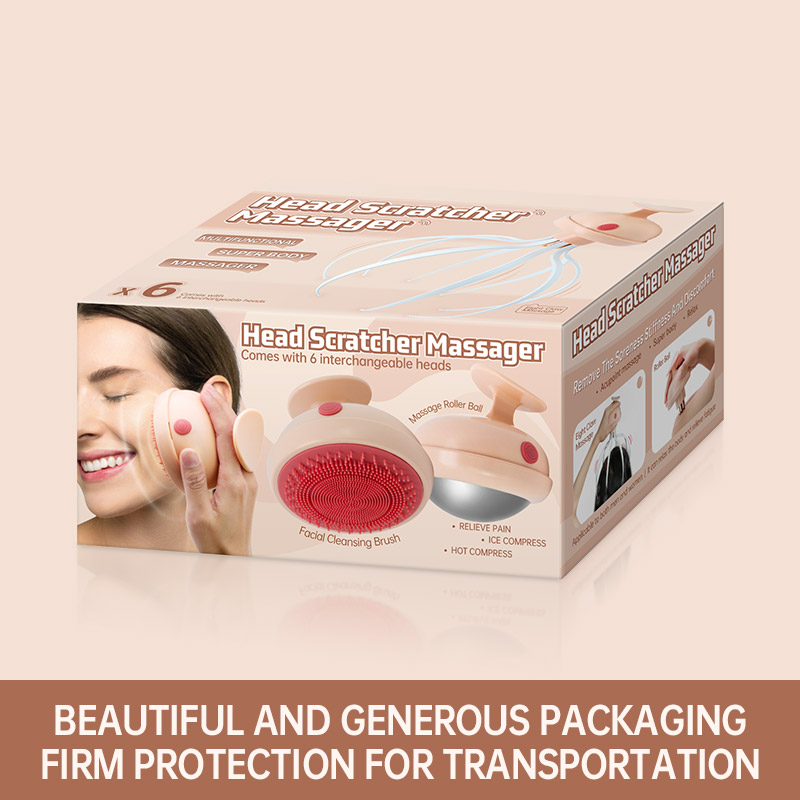 Hot Selling Battery Operated Silicone Portable Head &amp; Hair Massage device Set