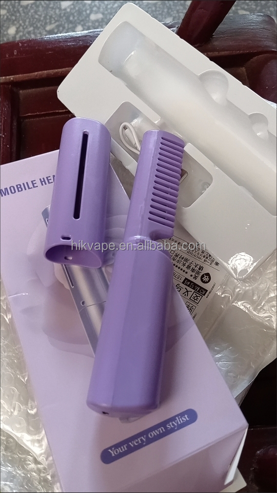 2 in 1 Lazy Straightener Hair Hot Comb Portable Mini USB Rechargeable Hair Straightener Curler Fast Heating Hair Styling Tools