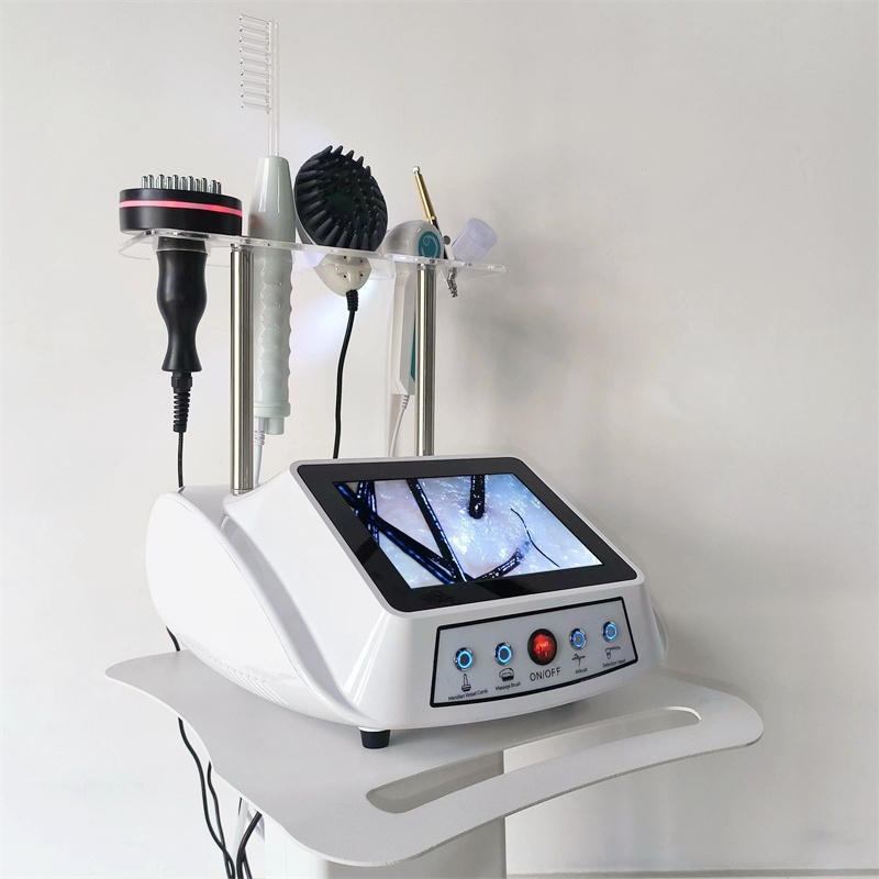 5 in 1 Hair Loss Treatment Scalp Head Scalp Massager Skin Hair Follicle and Scalp Analyzer Scanner Machine