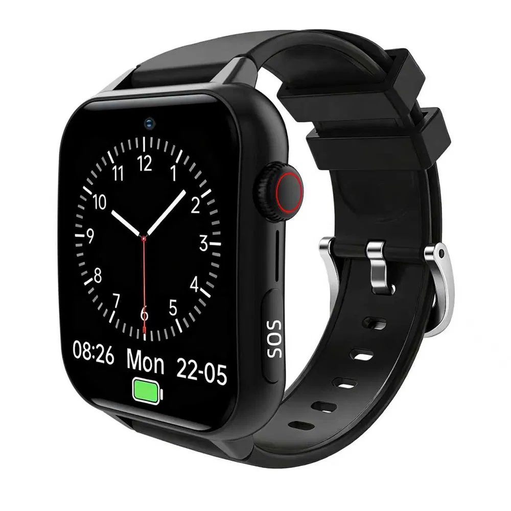 Beauty design China manufacture 4G IP67 waterproof elderly smart tracker GPS watch device with HR BP SOS call fall detection D41