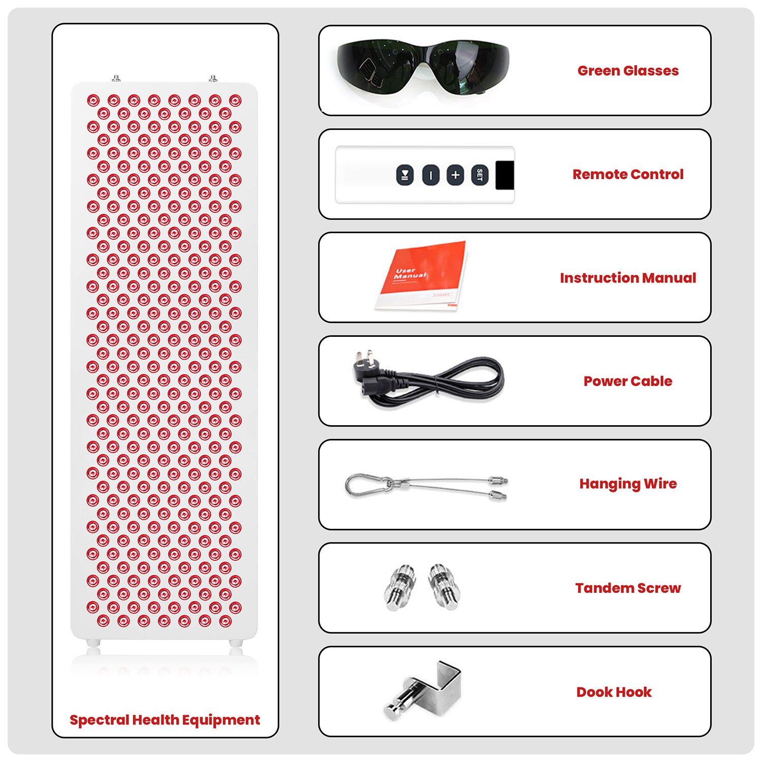 Full Body RL300 MAX -7CH 7 Wavelengths 630/810/850nm Near Infrared Light Therapy Red Light Therapy Panel Red Light Therapy