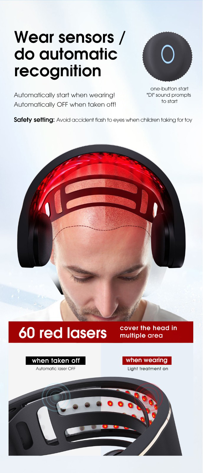 Laser Hair Growth Band Features