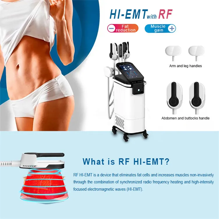 Dual Technology Non Invasive Body Contouring Device 0-7tesla 300-5000W for Muscle Strengthening