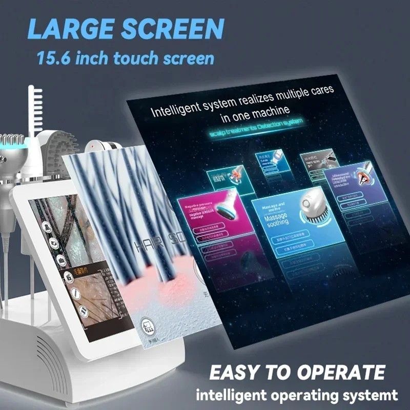 2026 New Arrivals Multifunctional 15 Inch 5 in 1 High Frequency Hair Scalp Massage Device 110V Made in China for Hair Spa