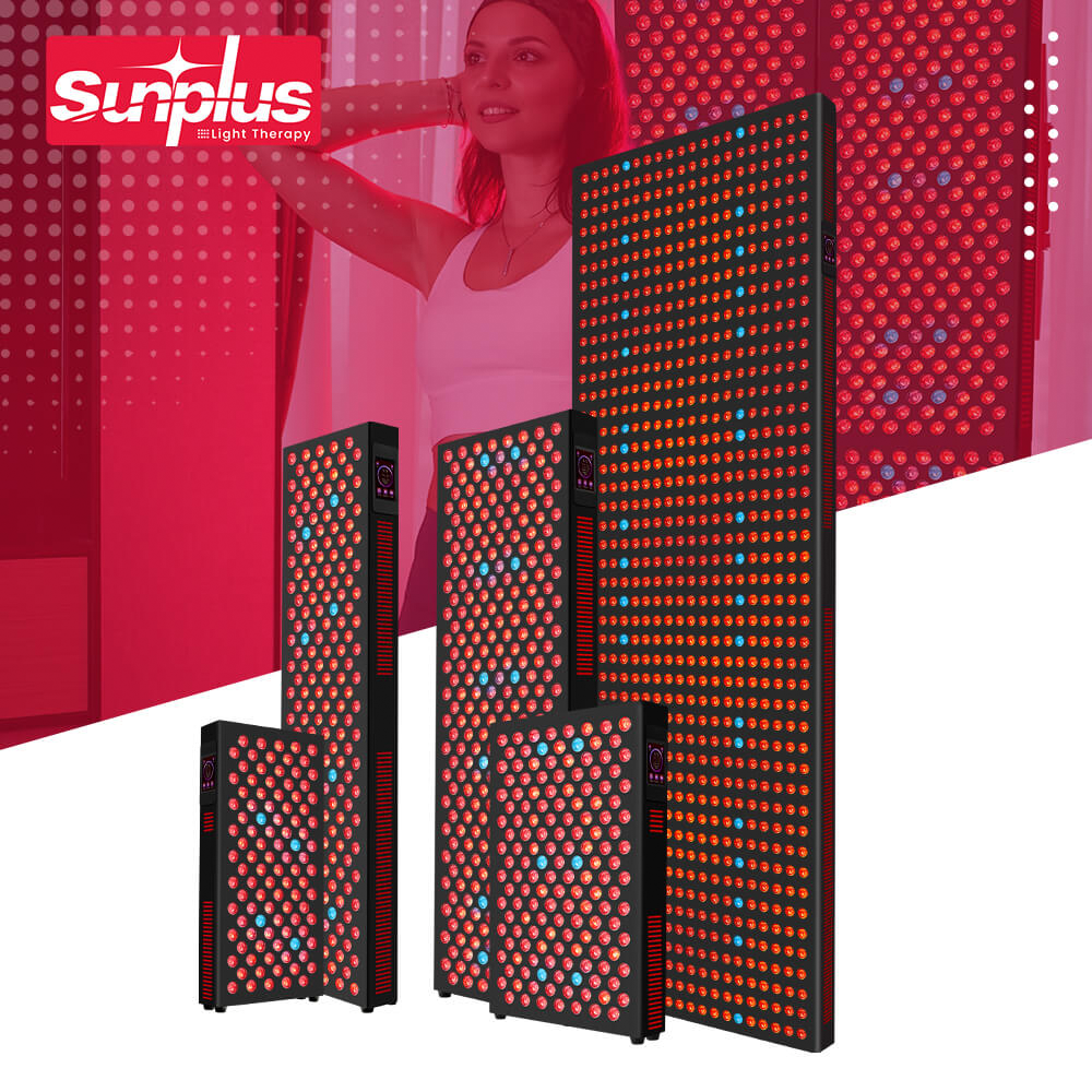 SunPlus 8 Wavelengths Red Light Near Infrared Skin Health Muscle Body Recovery Panel Led Red Light Therapy Panel Full Body