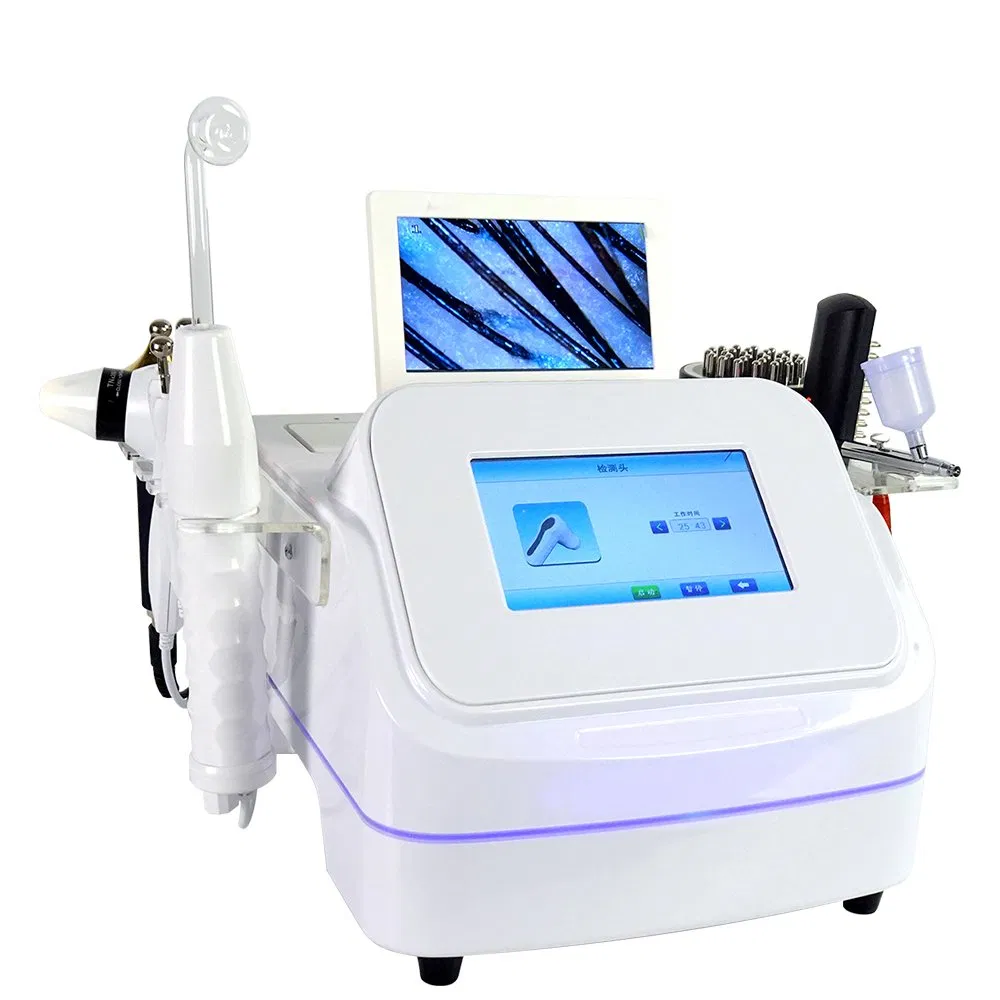 Professional Touchscreen Body Relax Scalp Detection 7 in 1 Scalp Massage Analyzer High Frequency Device Use for Beauty Salon