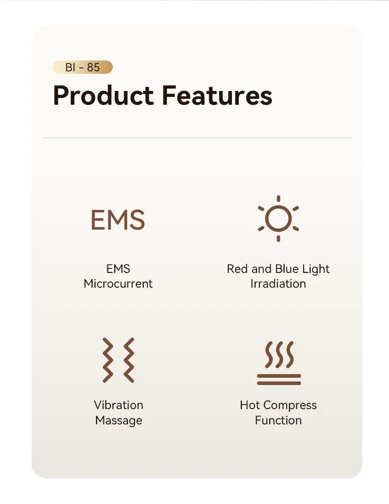 Facial EMS Microcurrent LED Red Light Therapy Beauty Device