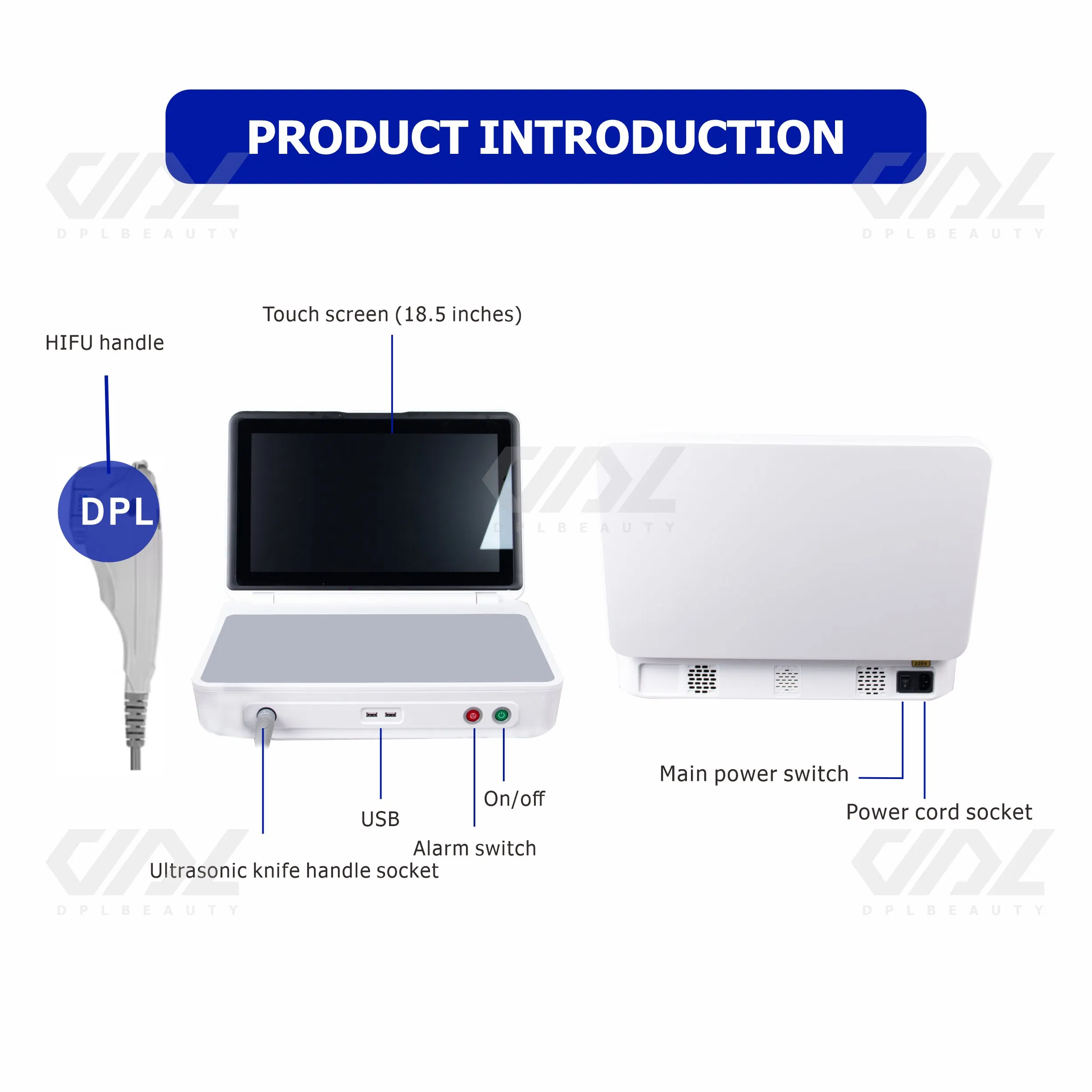 HiFi 2.0 Skin Rejuvenation Wrinkle Removal Face Lift 2400 Shoots Cartridge Anti-Aging Hefu Beauty Device