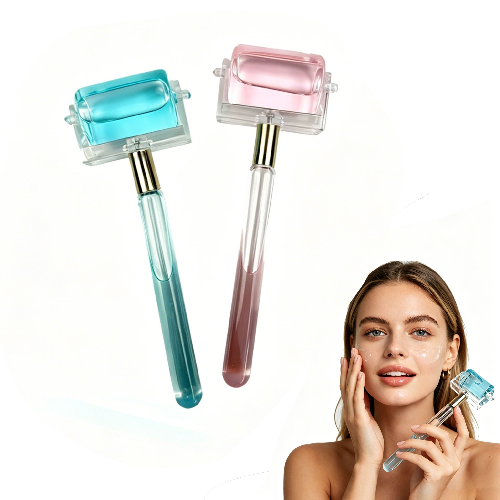 Reusable Beauty Tool For Face Tighten Skin Reduce Puffiness And Headaches Facial Cooling Ice Roller