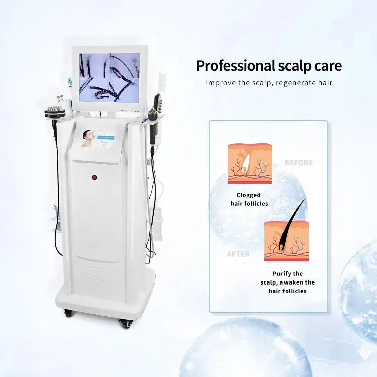 8 in 1 High Frequency Scalp Treatment Machine Microcurrent Hair Loss Care Massage Device