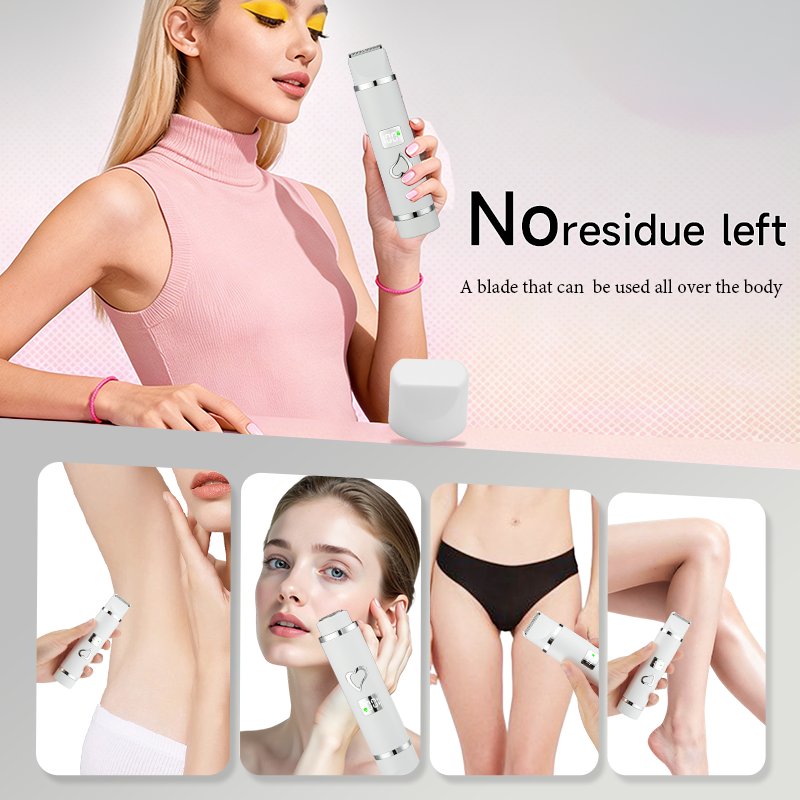 Mini Portable 2-in-1 Lady Shaver Double Head Electric Hair Remover Painless Epilator Light Ladies Hair Removal Device