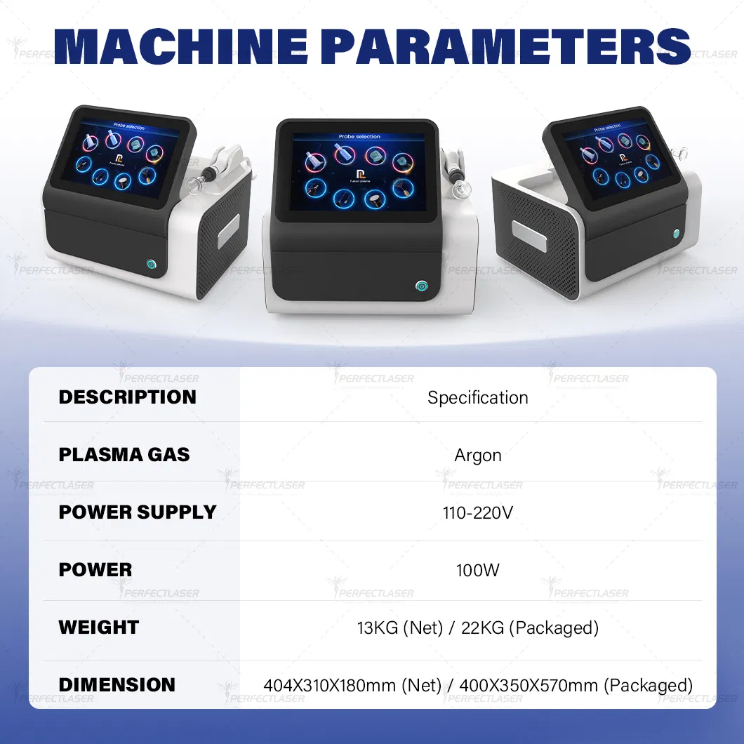 Cold Plasma Device Parameter Chart