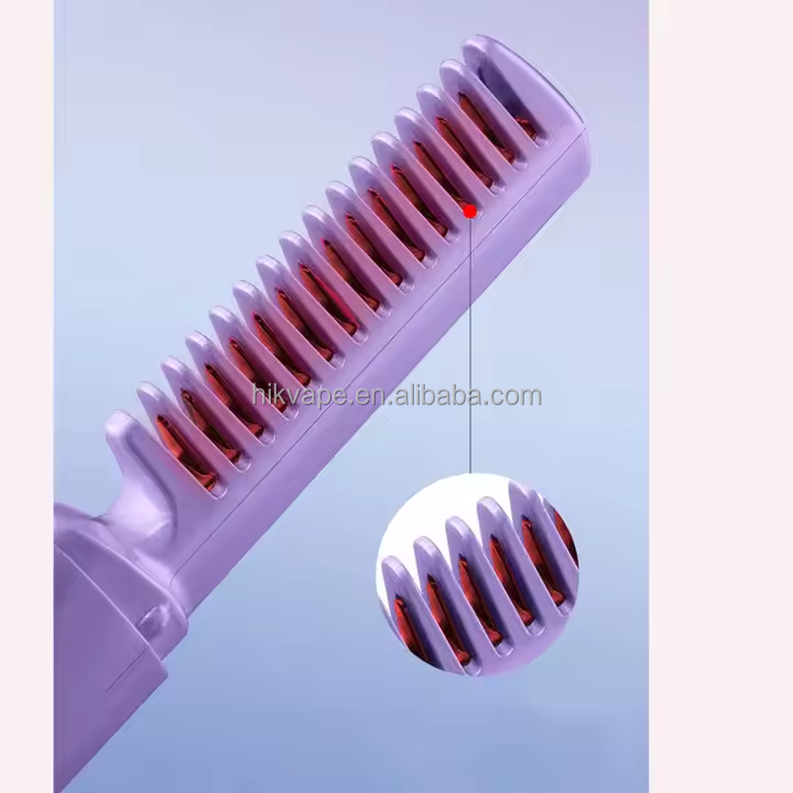 Wholesale 2-in-1 Mini Hair Straightener with LED Display New LCD Negative Iron Wireless Hair Comb USB Electric Power Source