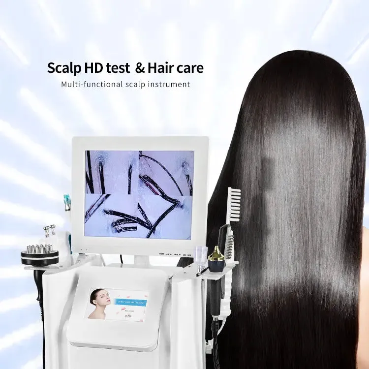 8 in 1 High Frequency Scalp Treatment Machine Microcurrent Hair Loss Care Massage Device