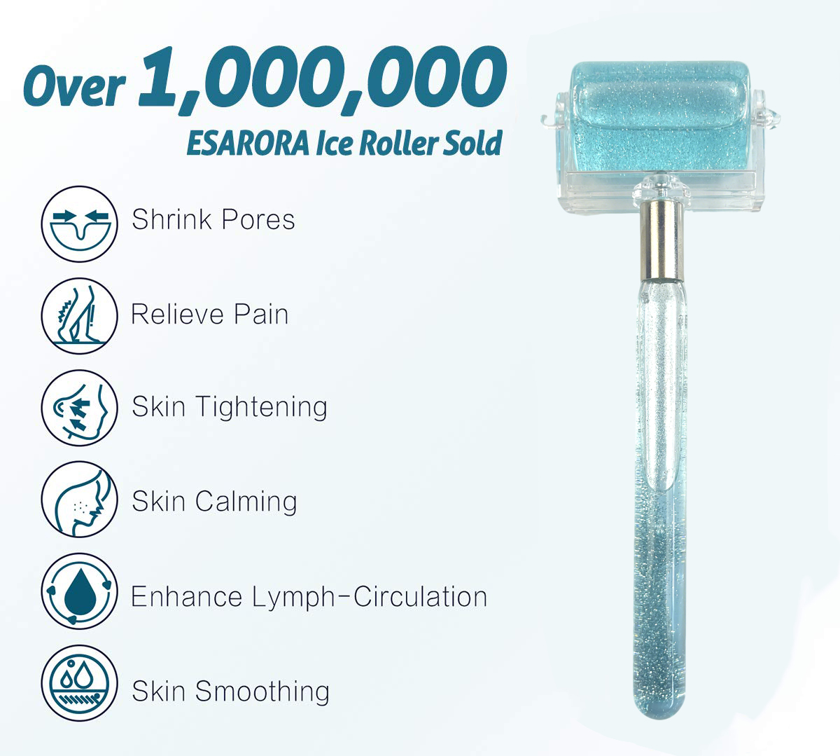Reusable Beauty Tool For Face Tighten Skin Reduce Puffiness And Headaches Facial Cooling Ice Roller