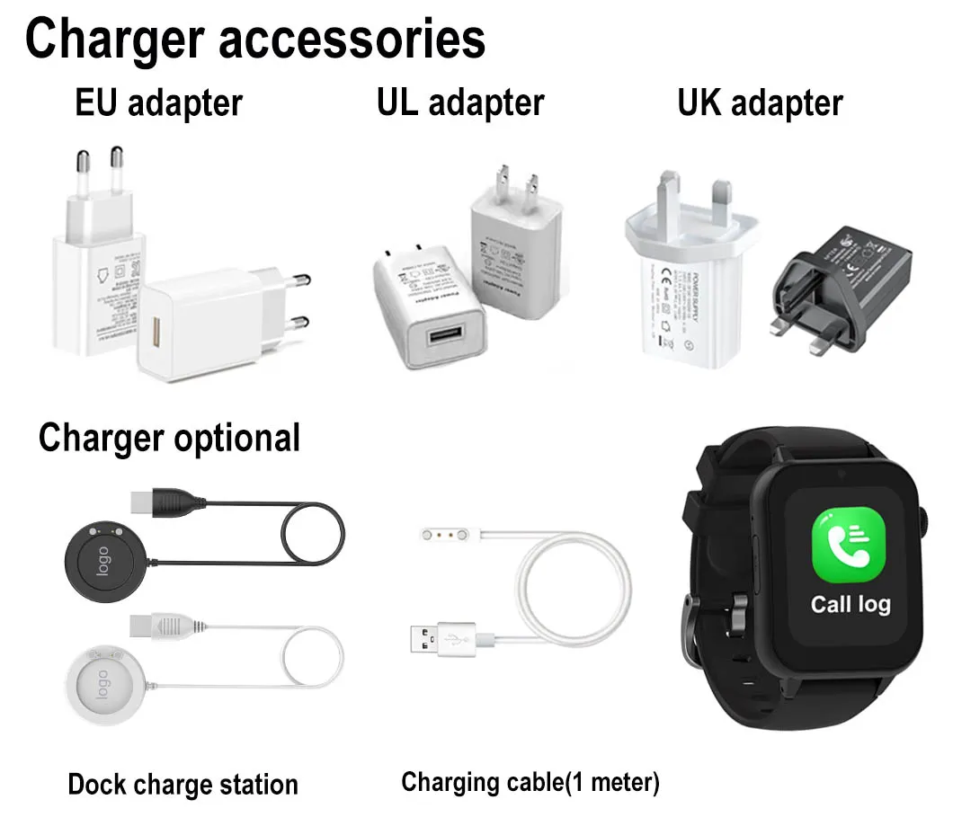 Smart tracker GPS watch detail