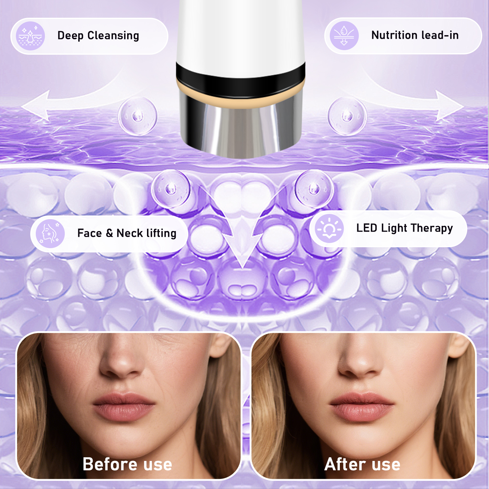USB Charging Em Face Lifting Machine Multi-Mode Portable Home Care Device Electric Neck Massager