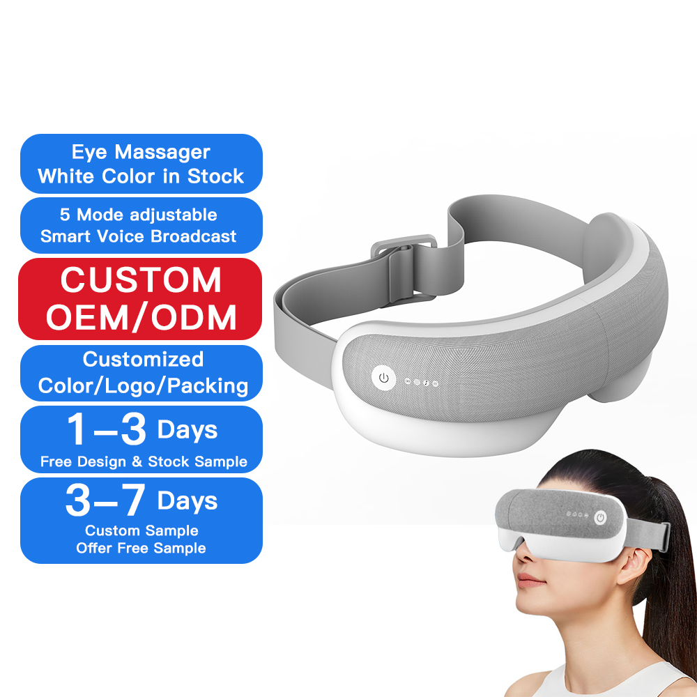 Eye Care Products Air Pressure Eye Strain Heat Compression 5 Modes Smart Vibration Eye Massager With Blue Tooth Music