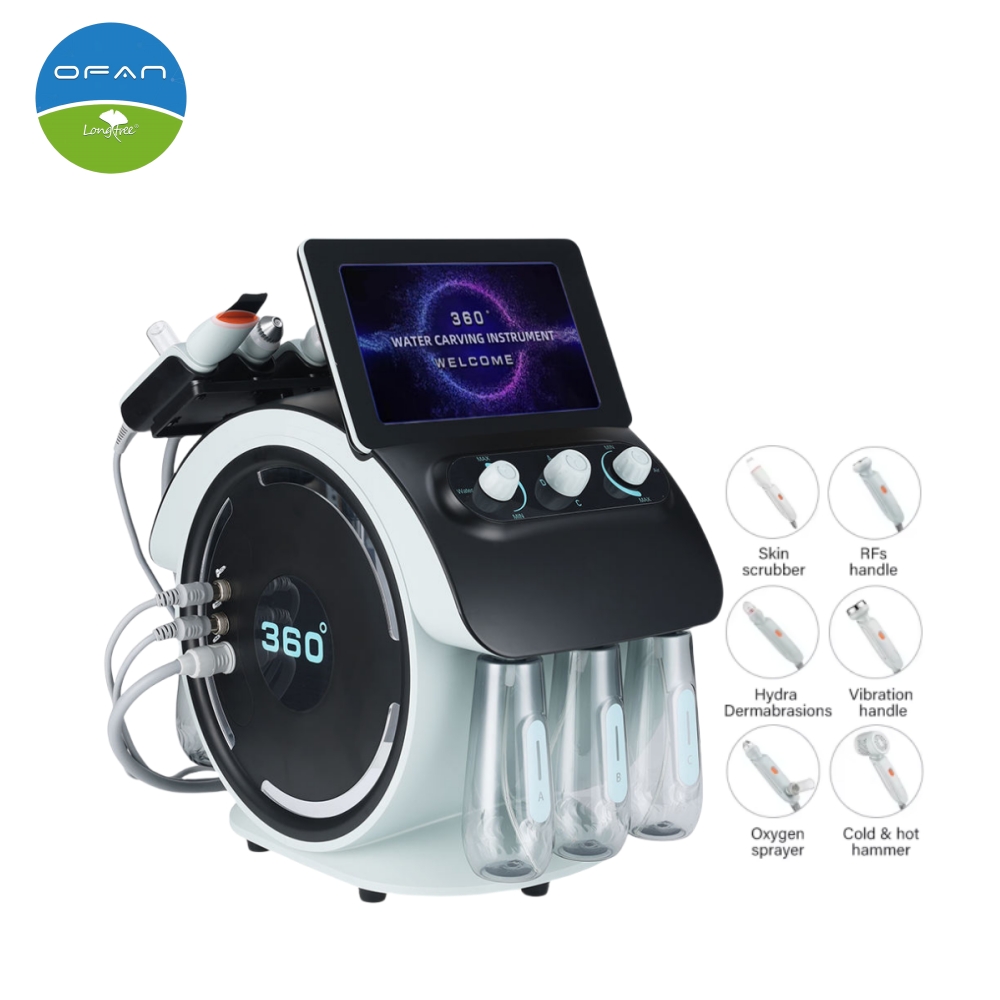 Multi-functional Skin Management Hydro Oxygen Facial Spa Equipment Oxygen Bubble Microdermabrasion Facial Machine Plastic