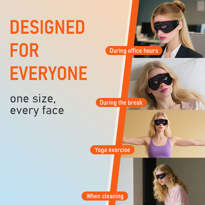 Silicone LED Indicated Red Light Therapy Eye and Face LED Eye Beauty Device Red Light Therapy for Eyes