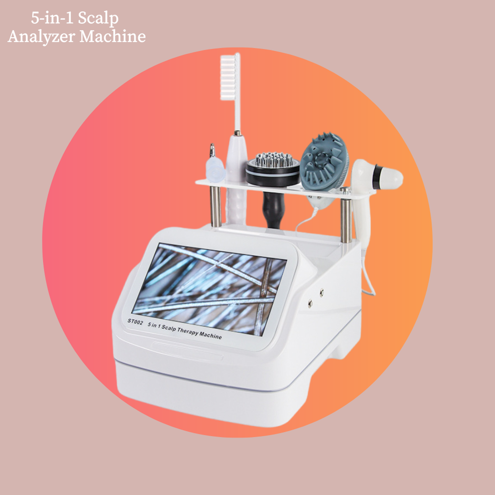 2026 5-in-1 High Frequency Scalp Analyzer &amp; Hair Growth Massage Machine, Anti-Hair Loss Therapy Device for Salon/Home Use