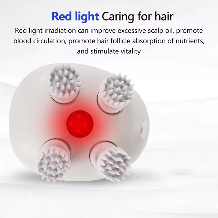 Electric Smart Head Scalp Massager Health Care Relax Neck Body Massage Kneading Vibrating Device Red Light Nourishes Hair