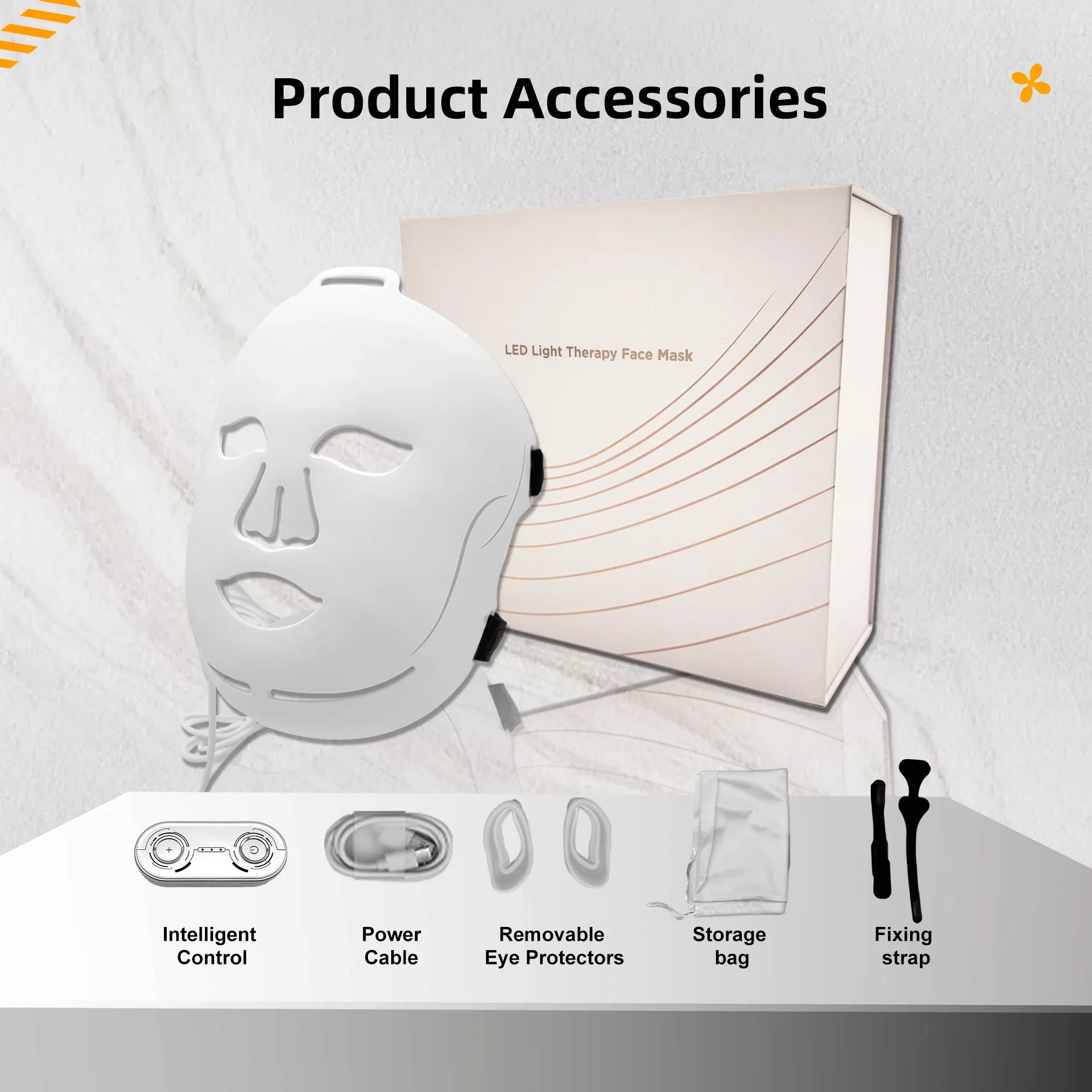 Professional Liquid Silicone Beauty Mask 460nm 590nm 633nm 830nm 1072nm Infrared LED Red Light Therapy Face Device