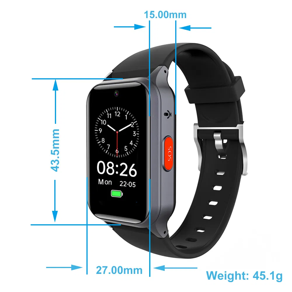 Beauty design IP67 waterproof smart 4G GPS electronic tracking watch device with HR BP body temperature monitoring Y6Pro