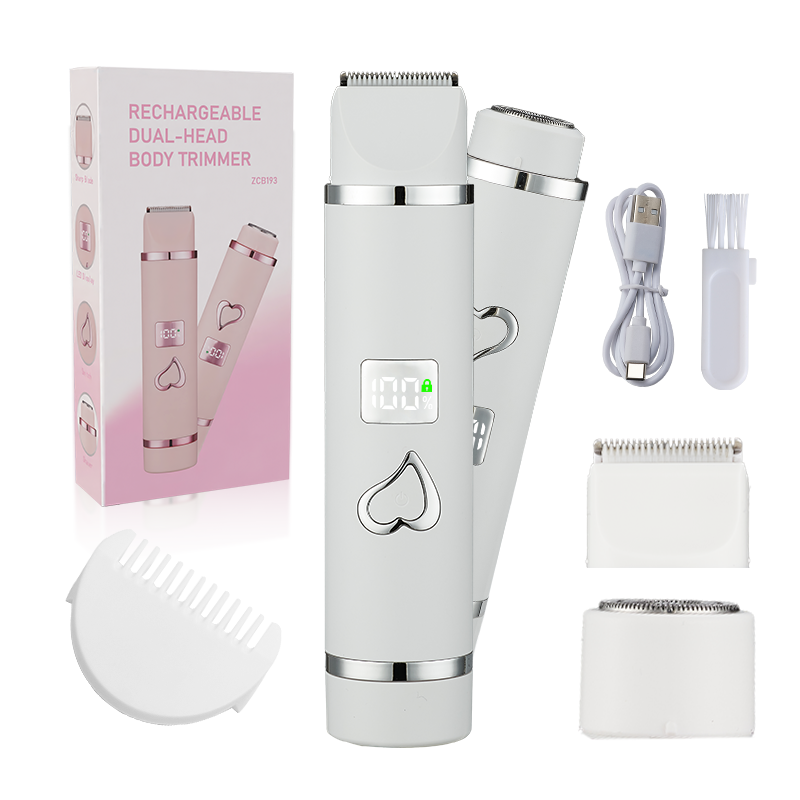 Mini Portable 2-in-1 Lady Shaver Double Head Electric Hair Remover Painless Epilator Light Ladies Hair Removal Device