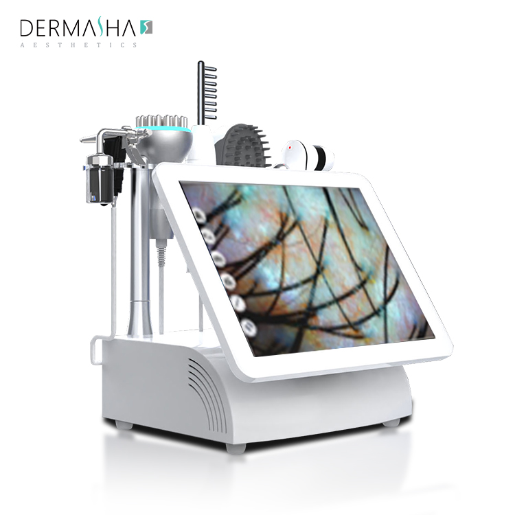 Dermasha Scalp Treatment Machine Hair Analysis 5 in 1 Scalp Massager Device 2025 Electric Scalp Analyzer Hair Care Machine
