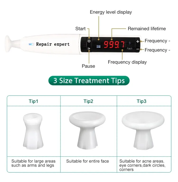 Professional Desktop Double Handles 2 in 1 Cold Plasma Pen Ozone Plasma Skin Care Anti-Wrinkle Beauty Salon Device