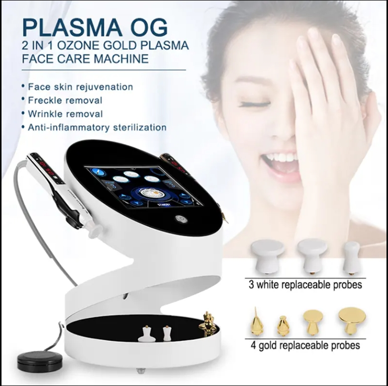 Professional Desktop Double Handles 2 in 1 Cold Plasma Pen Ozone Plasma Skin Care Anti-Wrinkle Beauty Salon Device