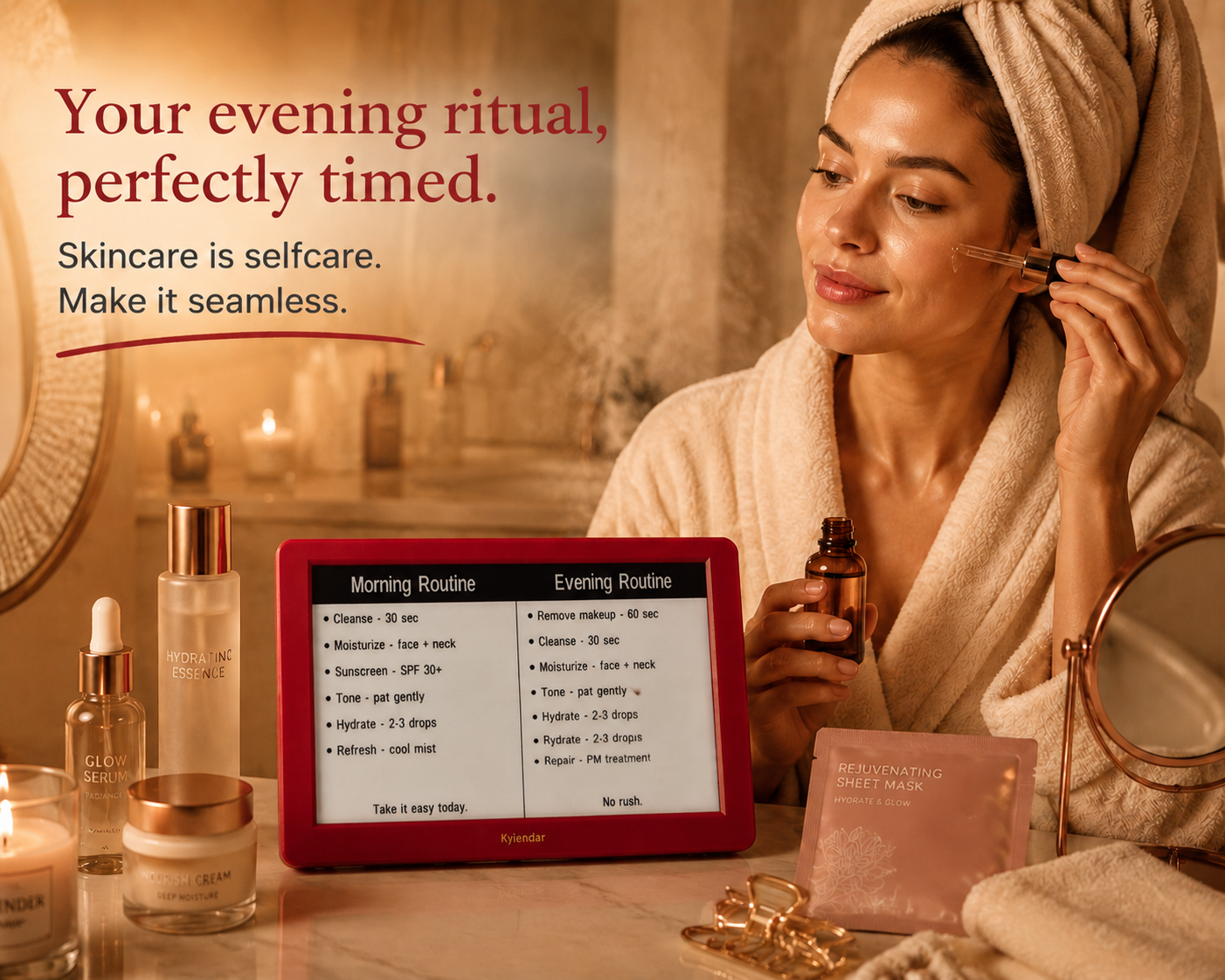 Your evening ritual, perfectly timed