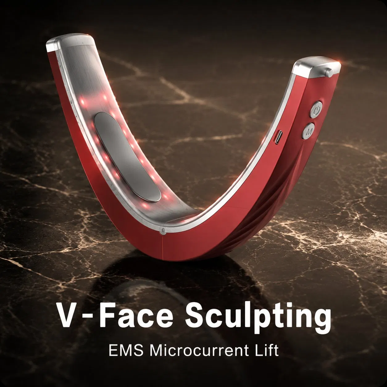 [Zsm] Mini EMS Microcurrent Lifting Red Facial Beauty Device