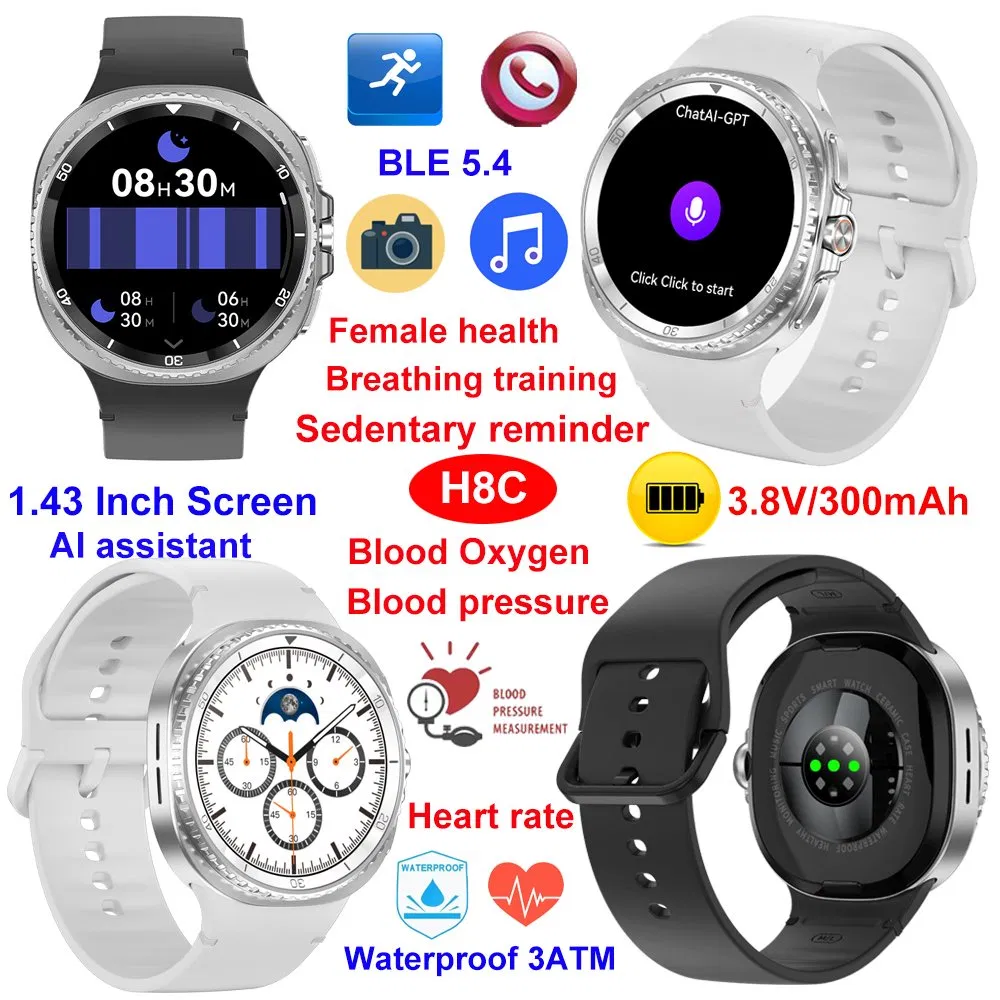 Top quality China factory IP68 waterproof Beauty smart Electronic bluetooth device with heart rate blood pressure monitoring H8C